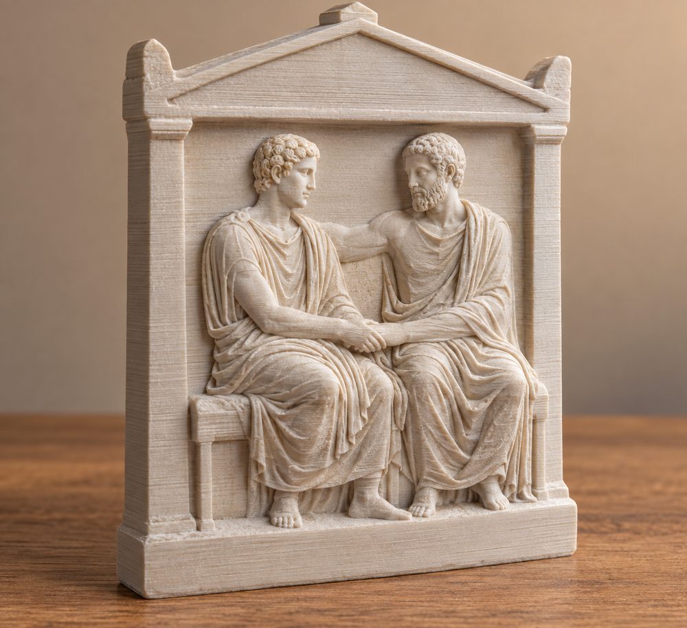 Funerary Relief Of Sosias And Kephisodoros 3D Printing Creative Design Inspiration