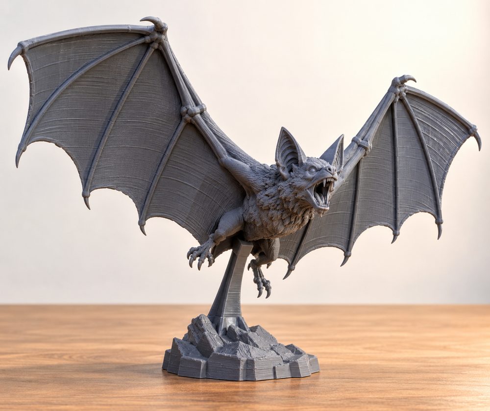 Giant Bat Presupported Flying Inspiração de design criativo para impressão 3D