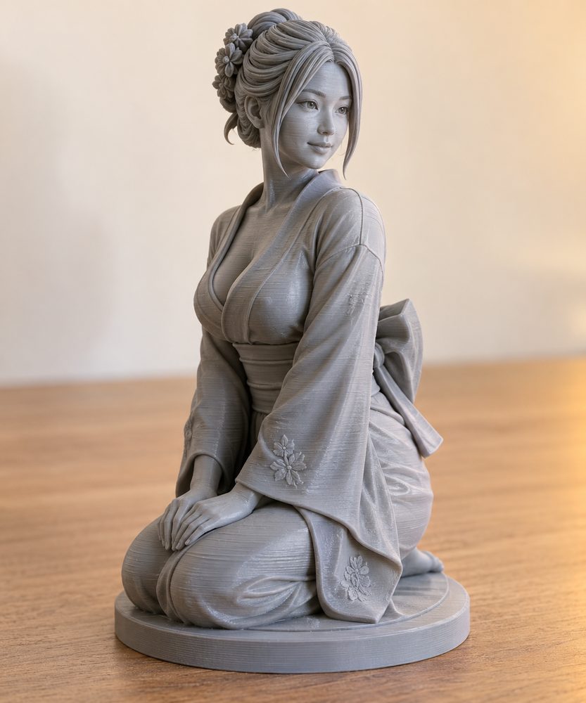 Asian Woman 3D Baskı için Yaratıcı Tasarım İlhamı
