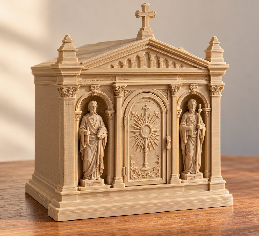 High Relief Tabernacle With The Saints Cristoforo And Paolo 3D Printing Creative Design Inspiration