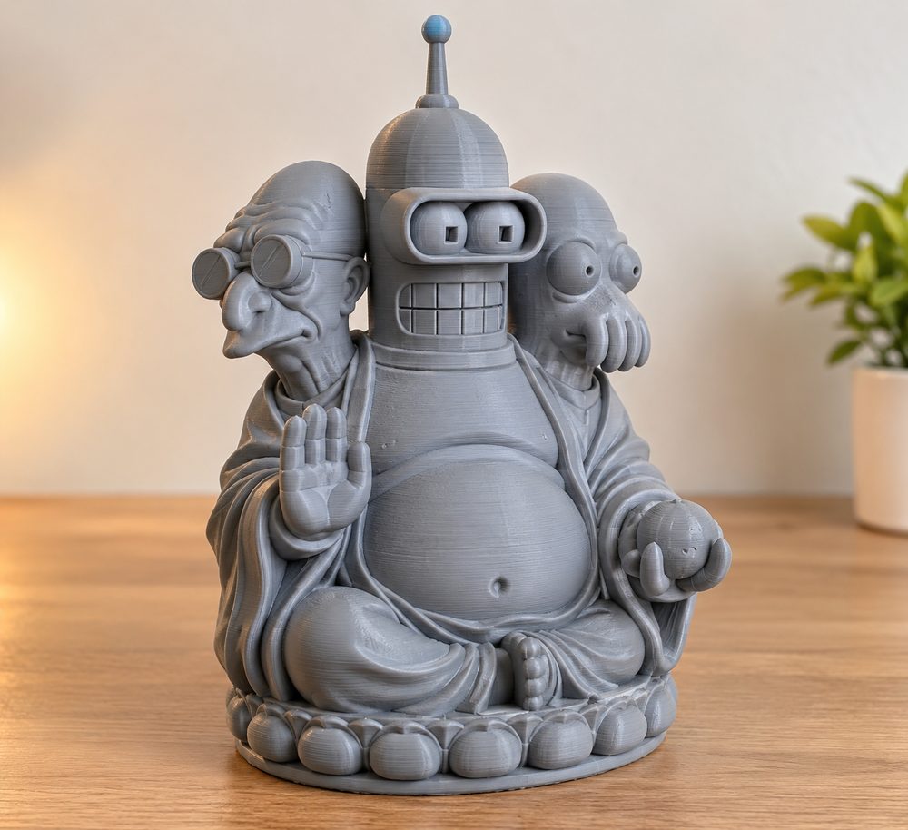 Farnsworth Zoidberg Bender Pop Buddhas Inspirasi desain kreatif untuk pencetakan 3D