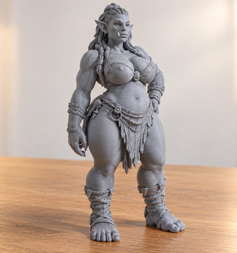 Female Troll Body S Pre Supported إلهام تصميم إبداعي للطباعة ثلاثية الأبعاد