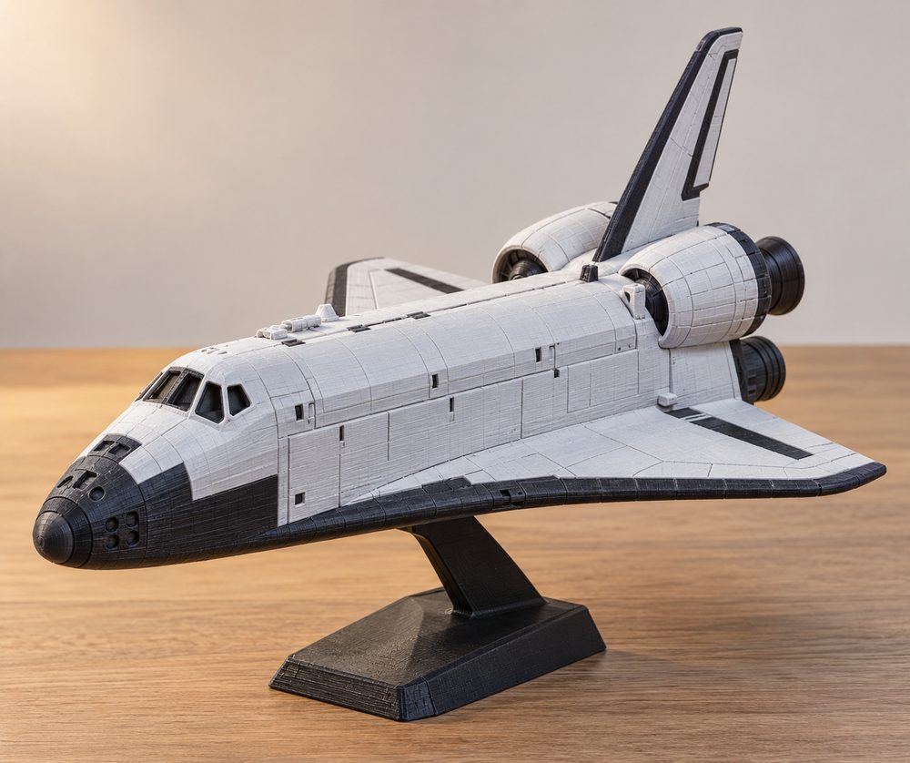 Space Shuttle Alpha Twin Engine Variant Tactical Miniatures Inspiration créative pour l’impression 3D
