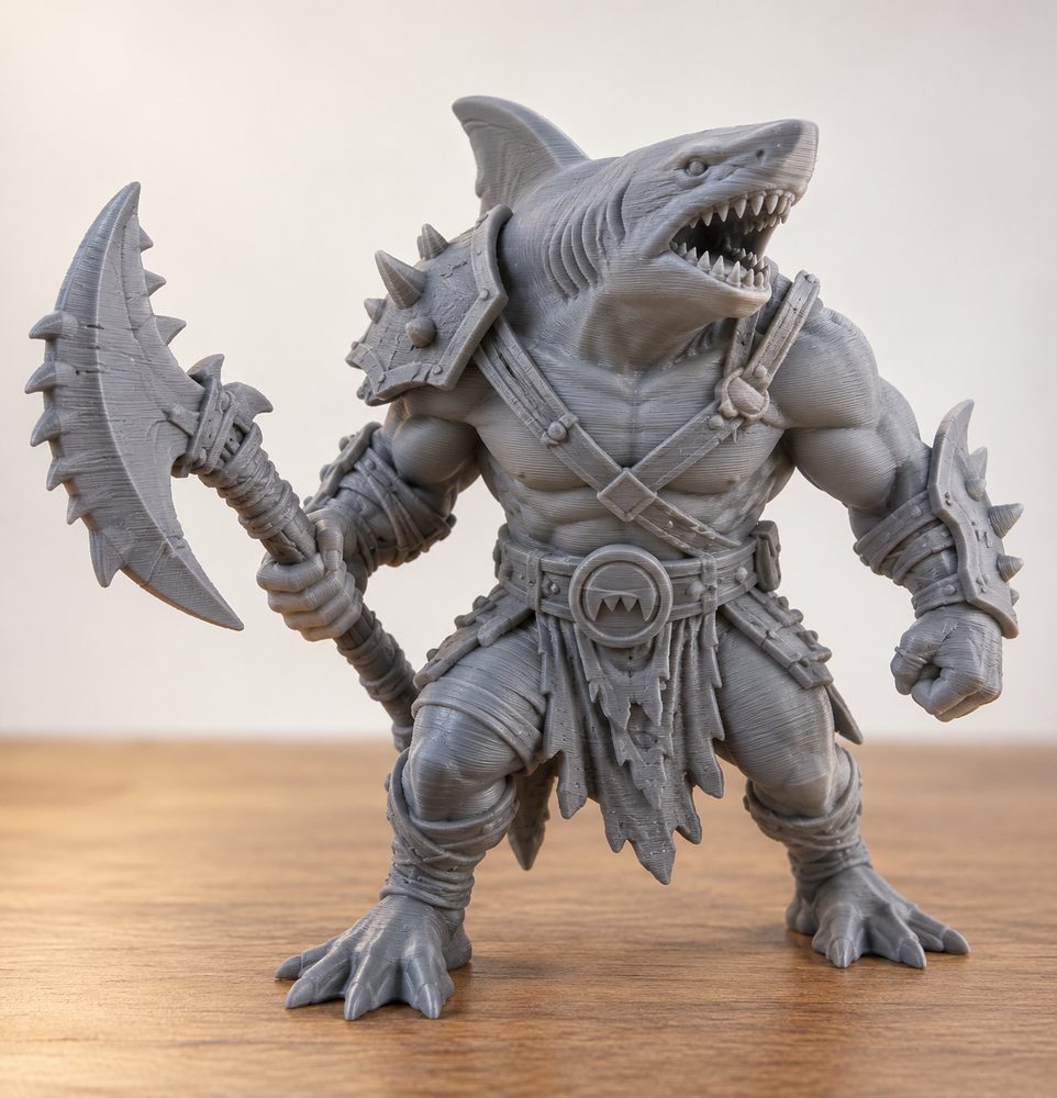 Sharkzerker Warrior A Ispirazione di design creativo per stampa 3D