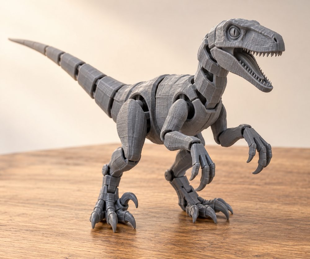 Articulated Velociraptor Kreative Designinspiration für den 3D-Druck