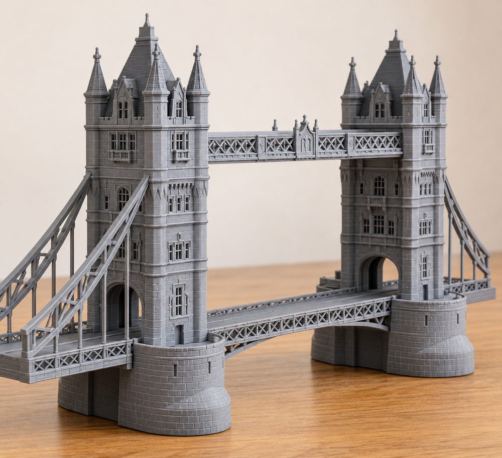 H0 Other Scales Bridge Tower Building Model Kreative Designinspiration für den 3D-Druck