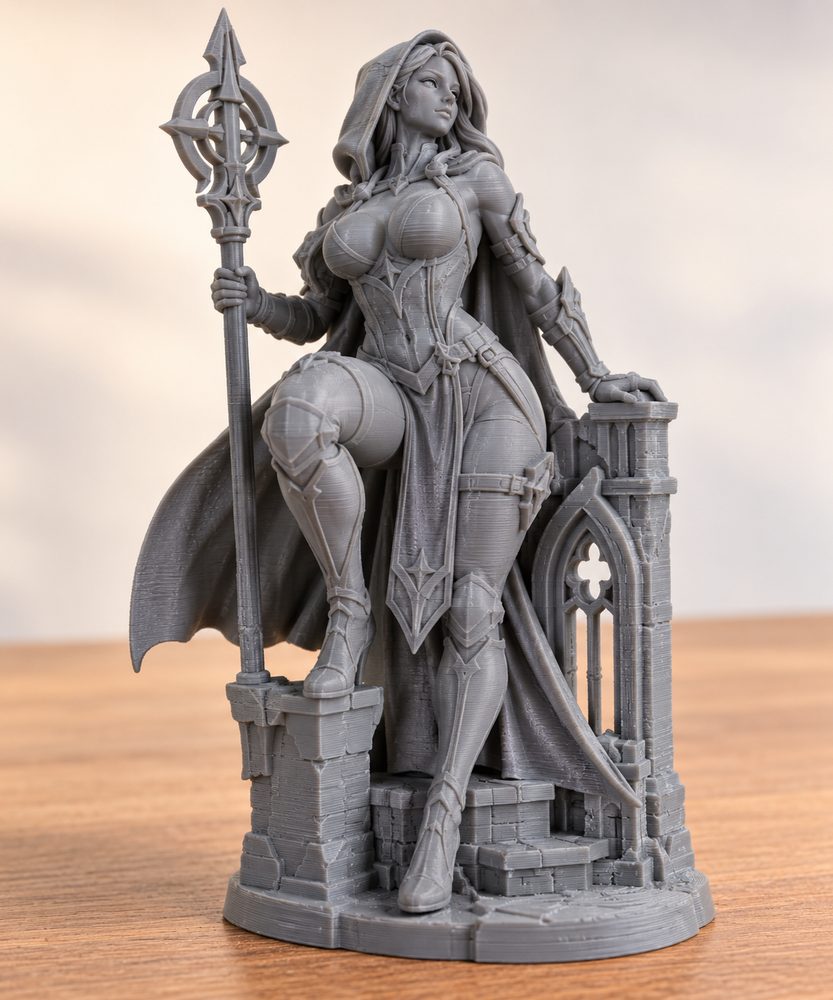 Sanctum Guardian Pose Variants Pinup إلهام تصميم إبداعي للطباعة ثلاثية الأبعاد