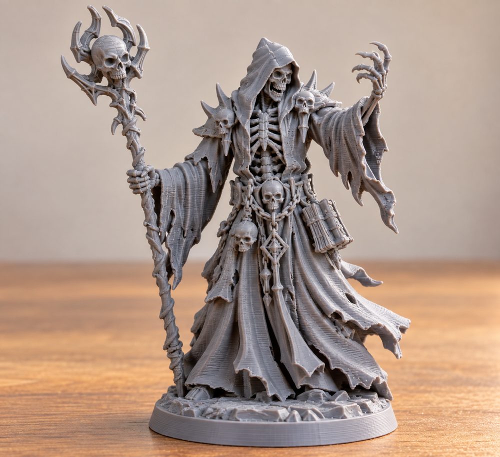 Skeleton Necromancers 28Mm For Wargame Creatieve ontwerpinspiratie voor 3D-printen