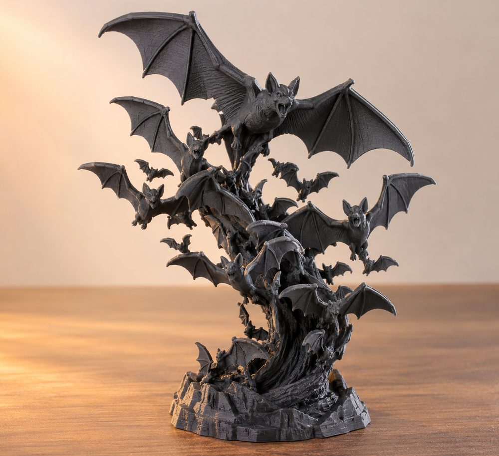 Giant Bat Swarm Presupported Inspirasi desain kreatif untuk pencetakan 3D