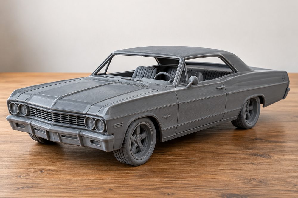 Classic American Rc Car With Interior Ready To Print Creatieve ontwerpinspiratie voor 3D-printen