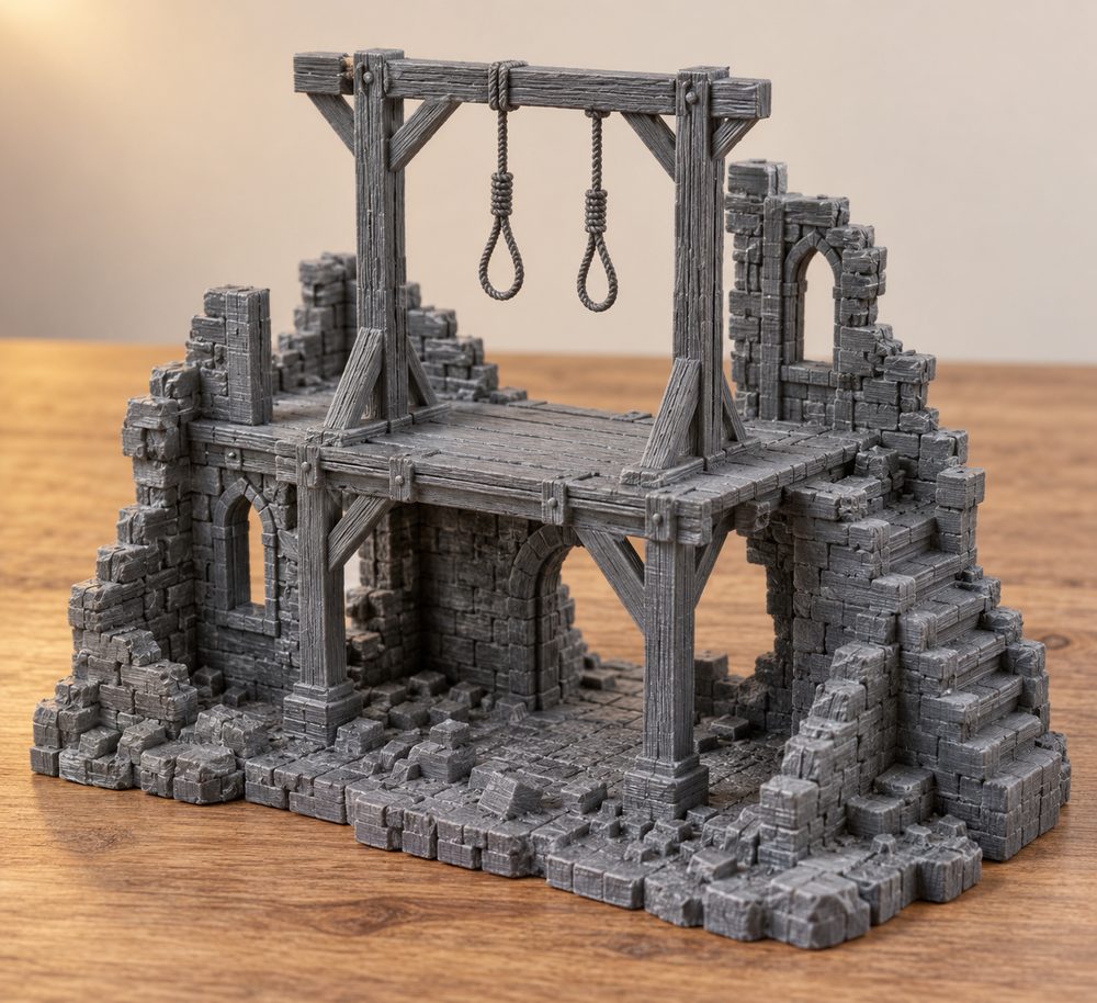 Dark Realms Barrenfall Gallows Ruins Inspiración de diseño creativo para impresión 3D
