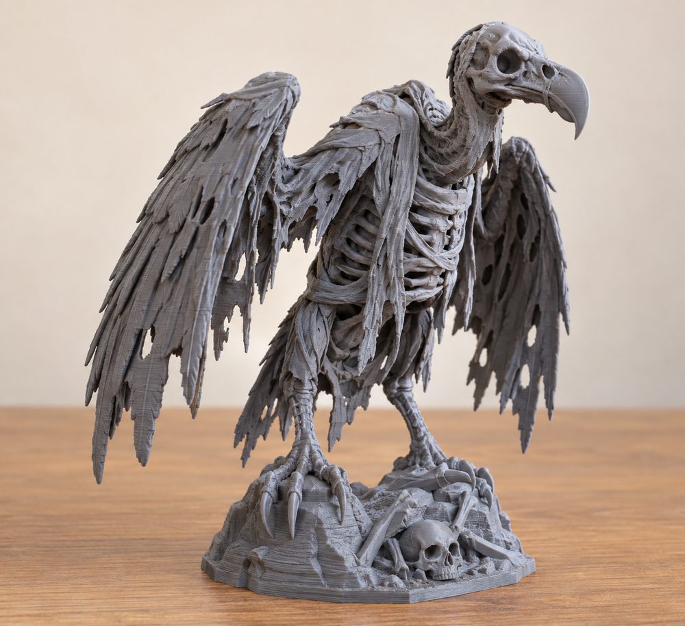 Vultures Mummified Undead Inspirasi reka bentuk kreatif untuk cetakan 3D