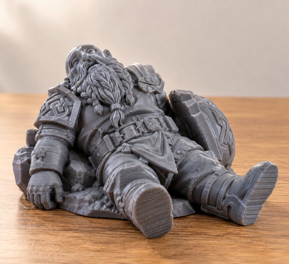 Dead Dwarf Civilian Supportless Creatieve ontwerpinspiratie voor 3D-printen