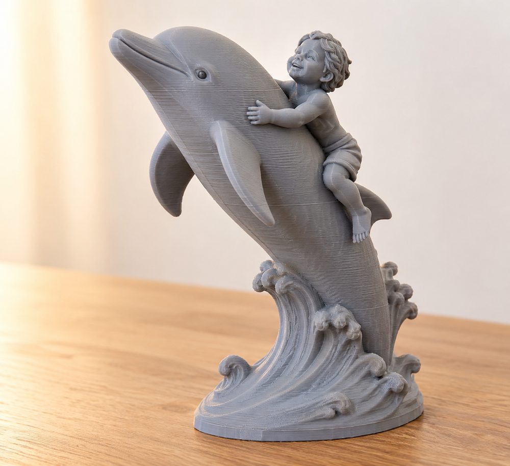 Dauphin Et L Enfant Ispirazione di design creativo per stampa 3D