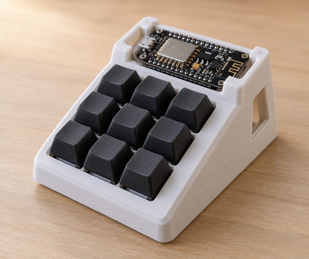 Nodemcu Keyboard Assistant Creatieve ontwerpinspiratie voor 3D-printen