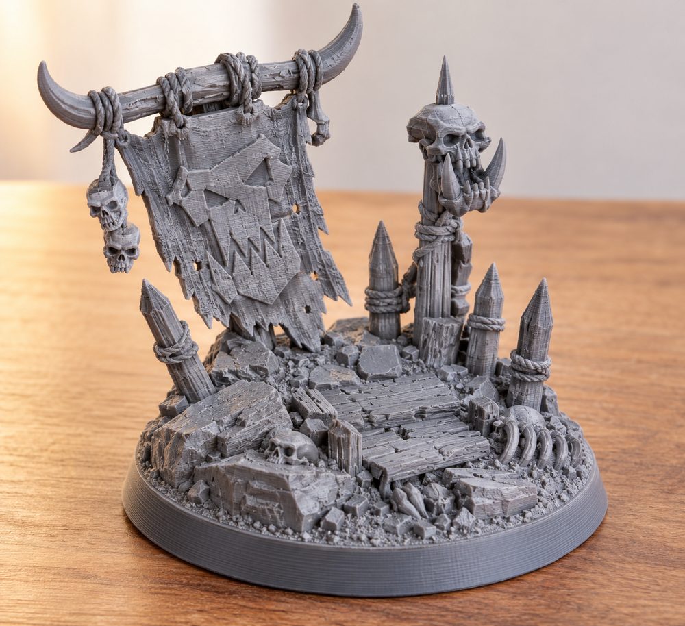 Orc Chieftain Danai Detailed Scenic Base 32Mm 54Mm 75Mm Scal Inspiration créative pour l’impression 3D