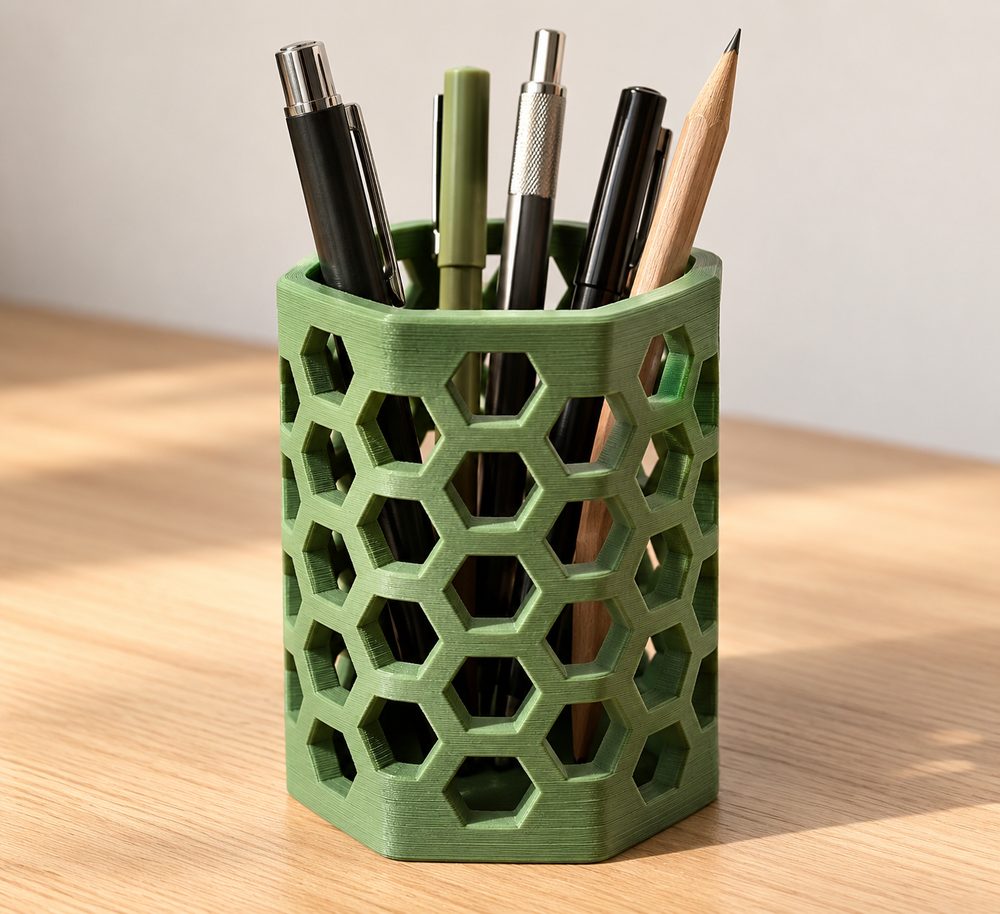 Honeycomb Pen Holder3D打印创意设计灵感