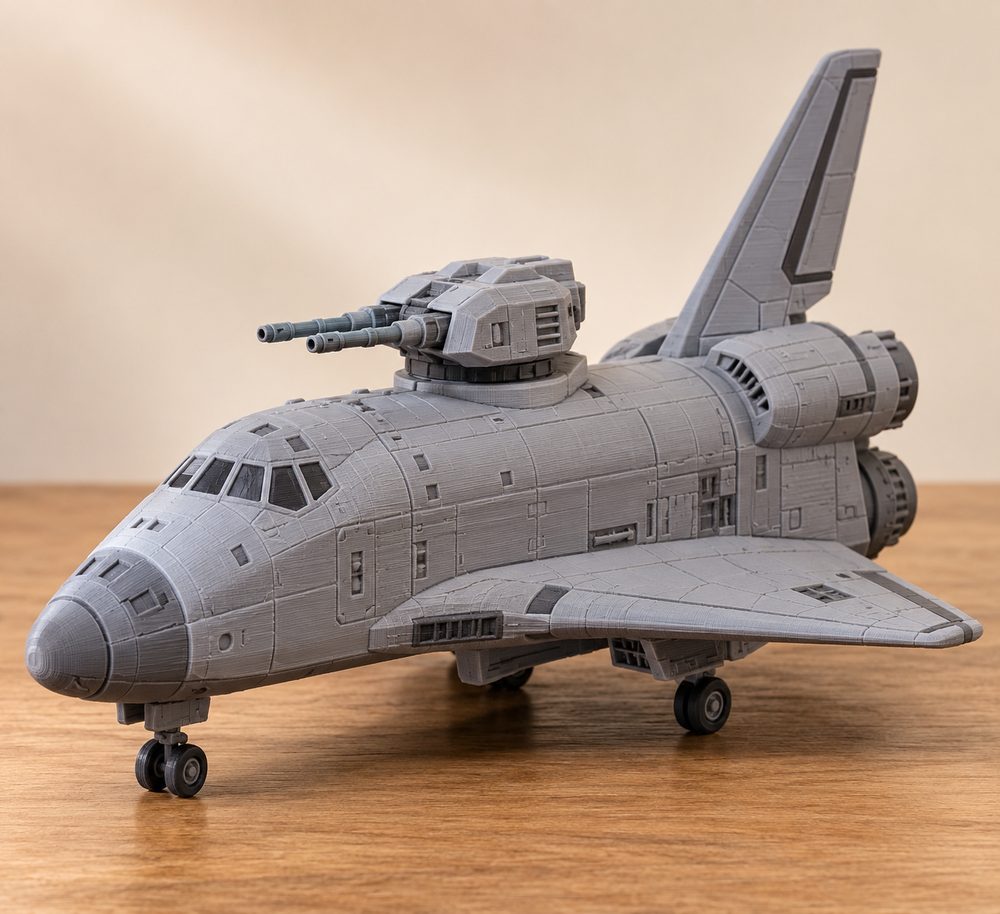Space Shuttle Alpha Turret Variant Tactical Miniatures แรงบันดาลใจการออกแบบสร้างสรรค์สำหรับการพิมพ์ 3D