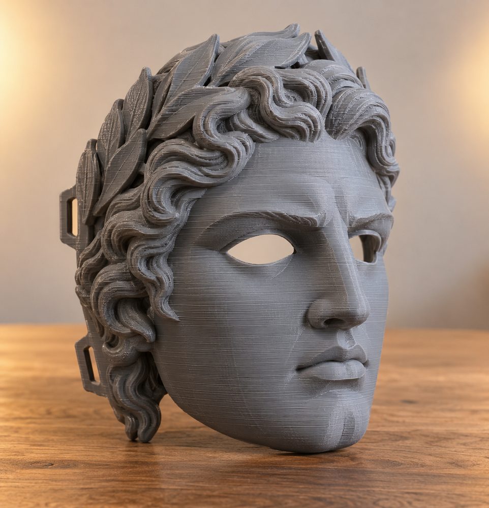 Mask Of Alexander The Great Inspiración de diseño creativo para impresión 3D