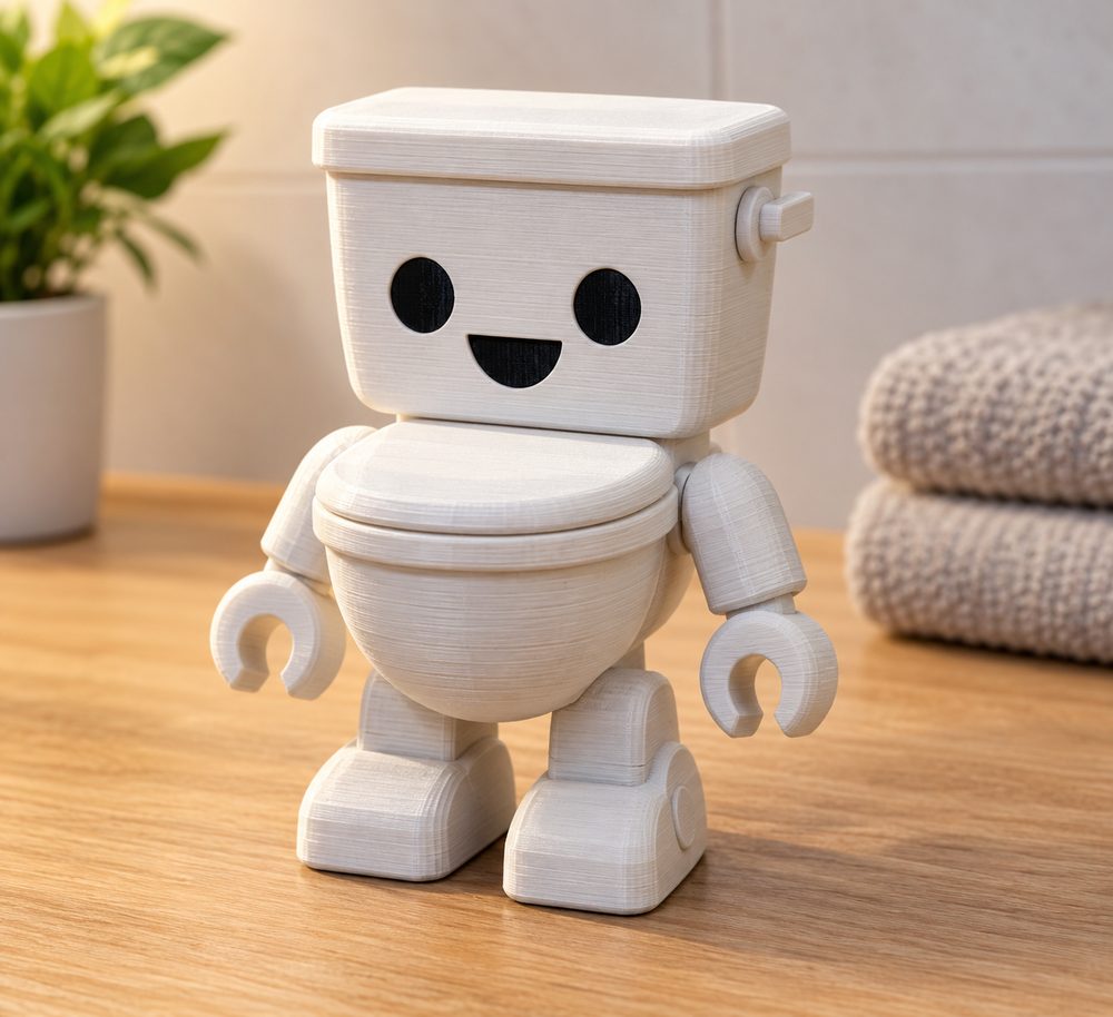 Toileybotz Steve إلهام تصميم إبداعي للطباعة ثلاثية الأبعاد