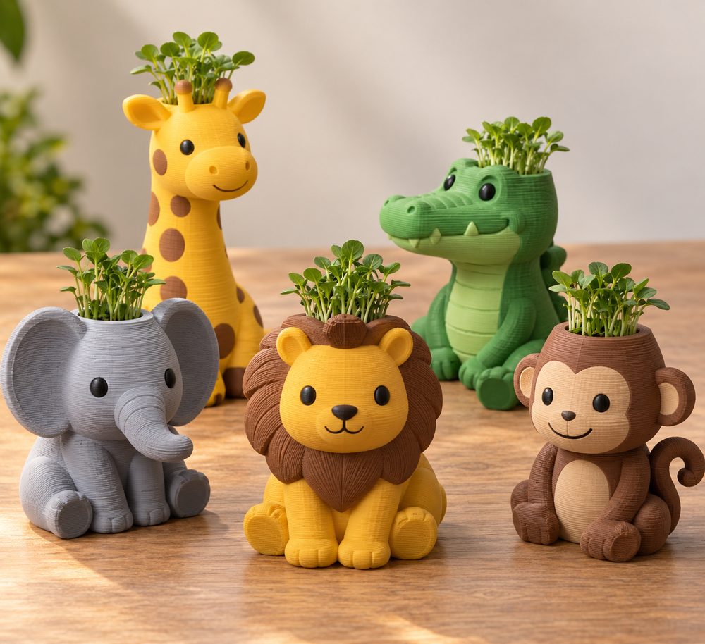 Sproutlets Friendly Jungle Creatures Creatieve ontwerpinspiratie voor 3D-printen
