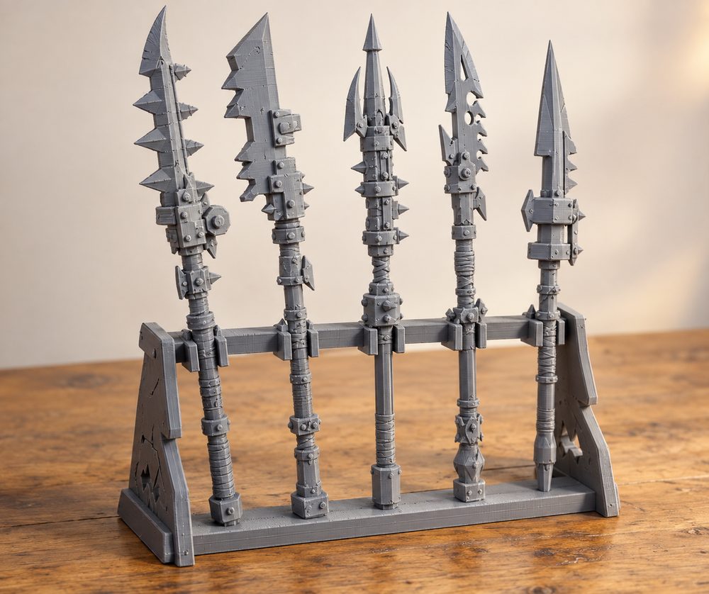 Brutal Raider Lance Set C إلهام تصميم إبداعي للطباعة ثلاثية الأبعاد