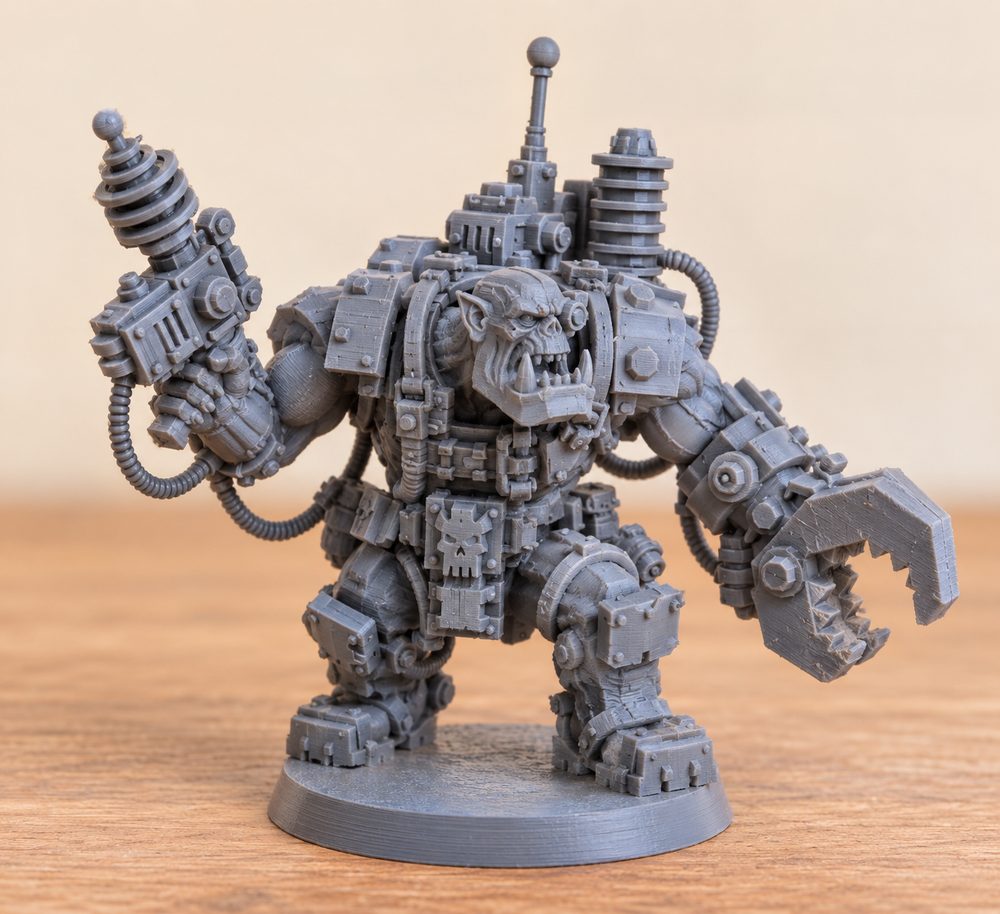 Retro Space Orc Technotron 10Mm Scale Creatieve ontwerpinspiratie voor 3D-printen