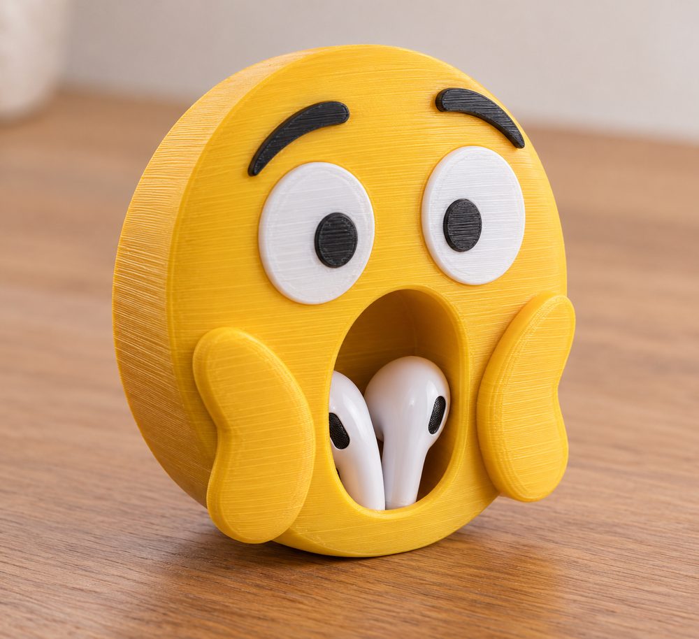 Surprising Emoji Ear Bud Holder By Devaughn Turner 3D Printing Creative Design Inspiration