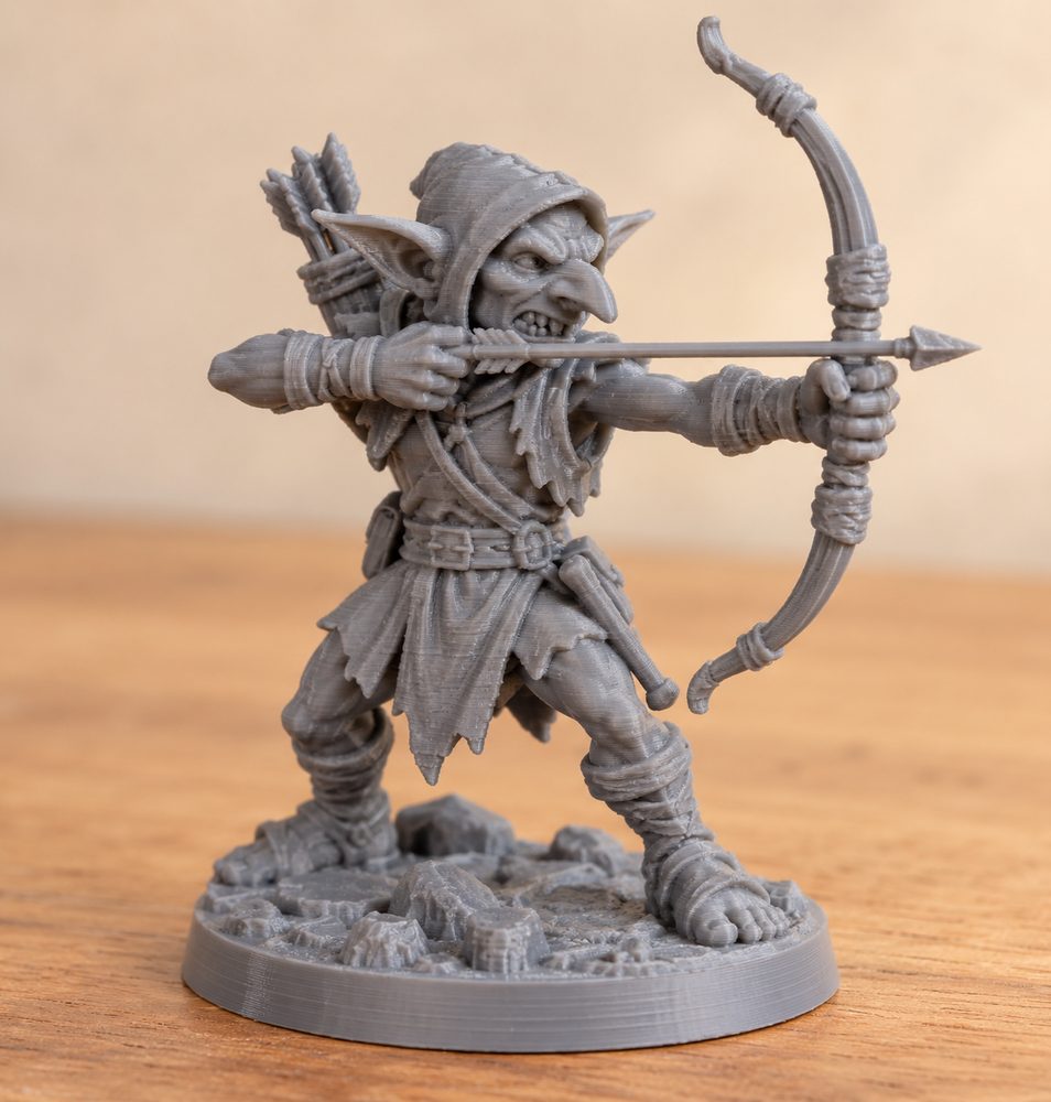 Goblin Archer Presupported Version A 3Dプリント創作デザインのインスピレーション