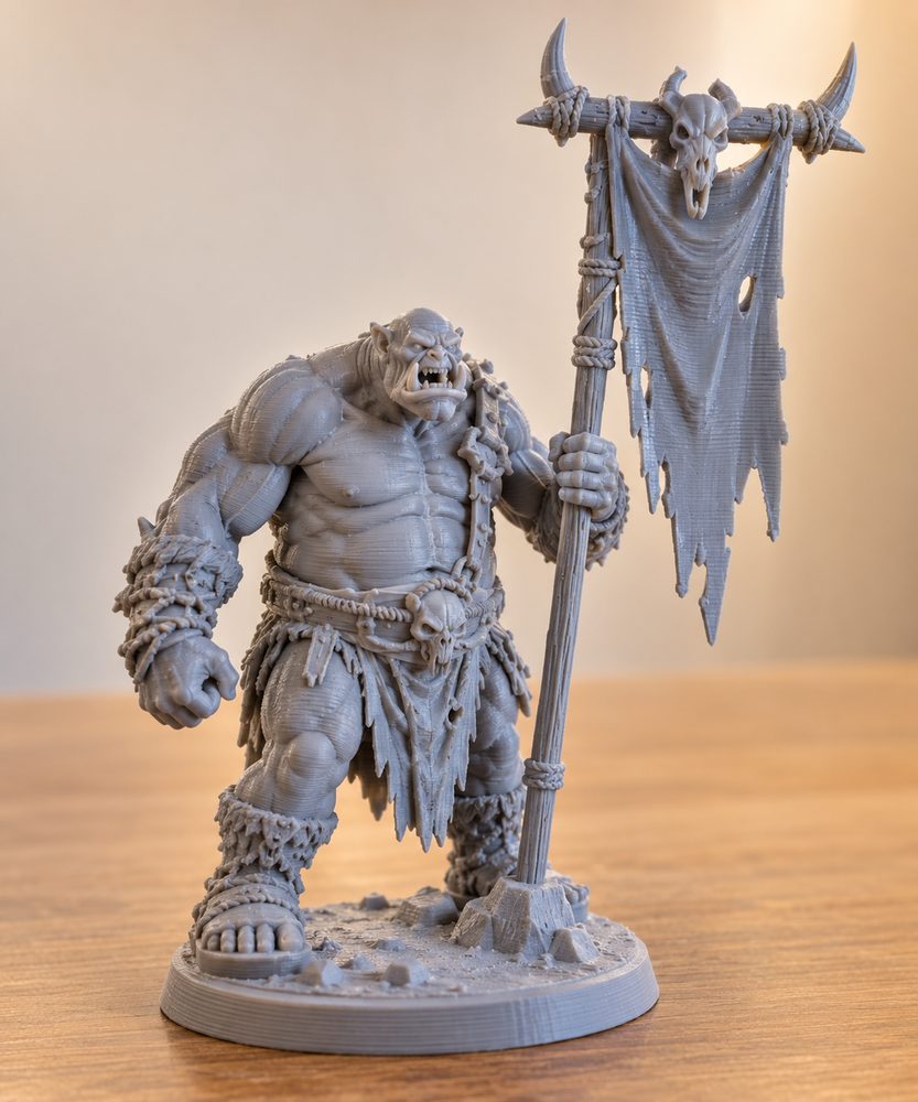 Character Encounter Ogre Banner Bearer Pre Supported Ispirazione di design creativo per stampa 3D