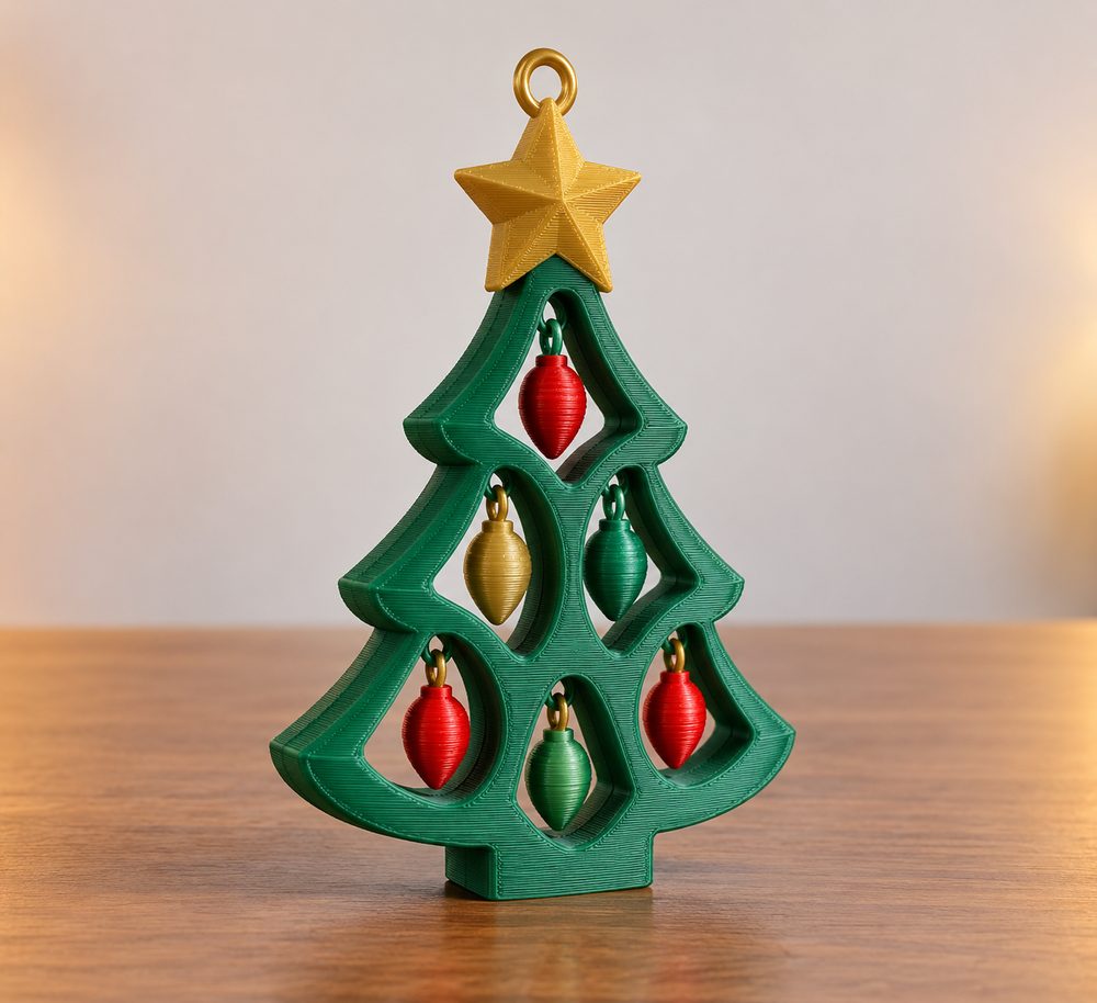 Xmas Light Tree Decoration 3D Printing Creative Design Inspiration