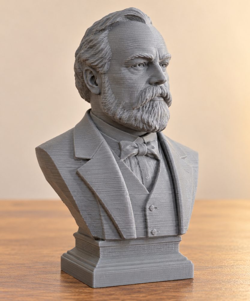 Klmn Mikszth Bust In Szeged Hungary Ispirazione di design creativo per stampa 3D