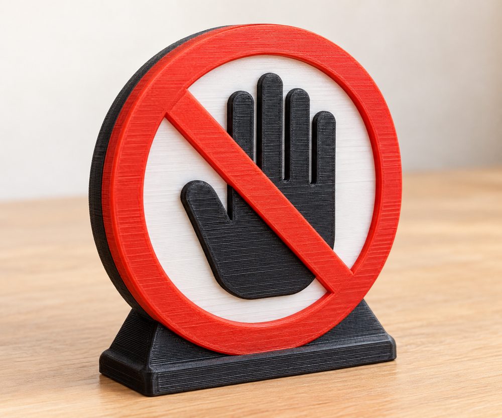 Do Not Touch 3D Printing Creative Design Inspiration