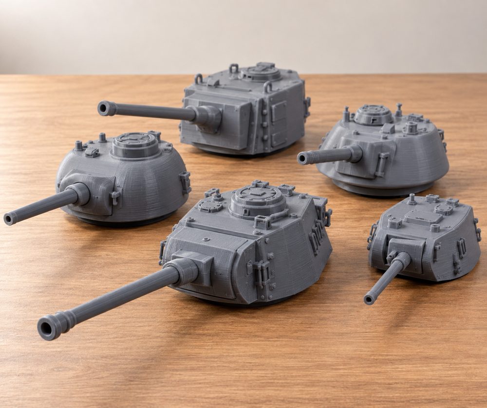 Tanks Turrets 3D Printable Set إلهام تصميم إبداعي للطباعة ثلاثية الأبعاد
