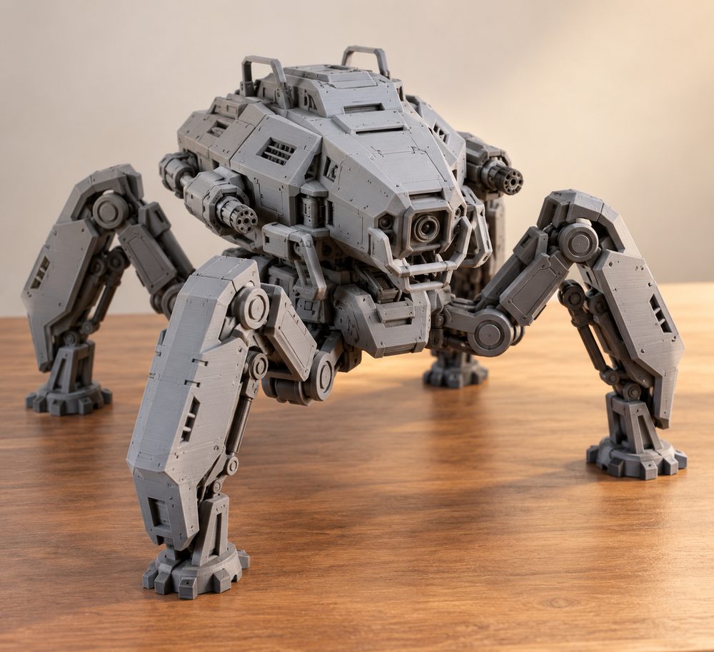 Mech Arachnid Class Medium Frame Over 100Mm 3D Baskı için Yaratıcı Tasarım İlhamı