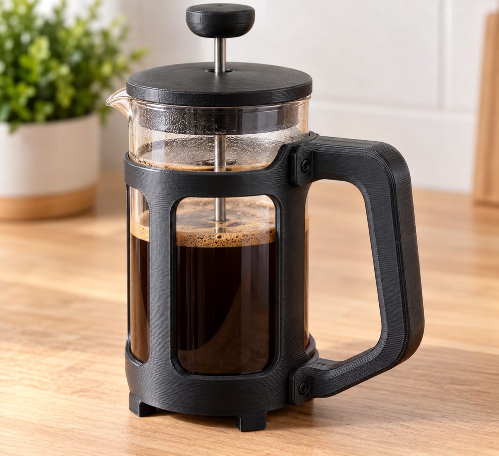Cafetiere Handle Inspiração de design criativo para impressão 3D